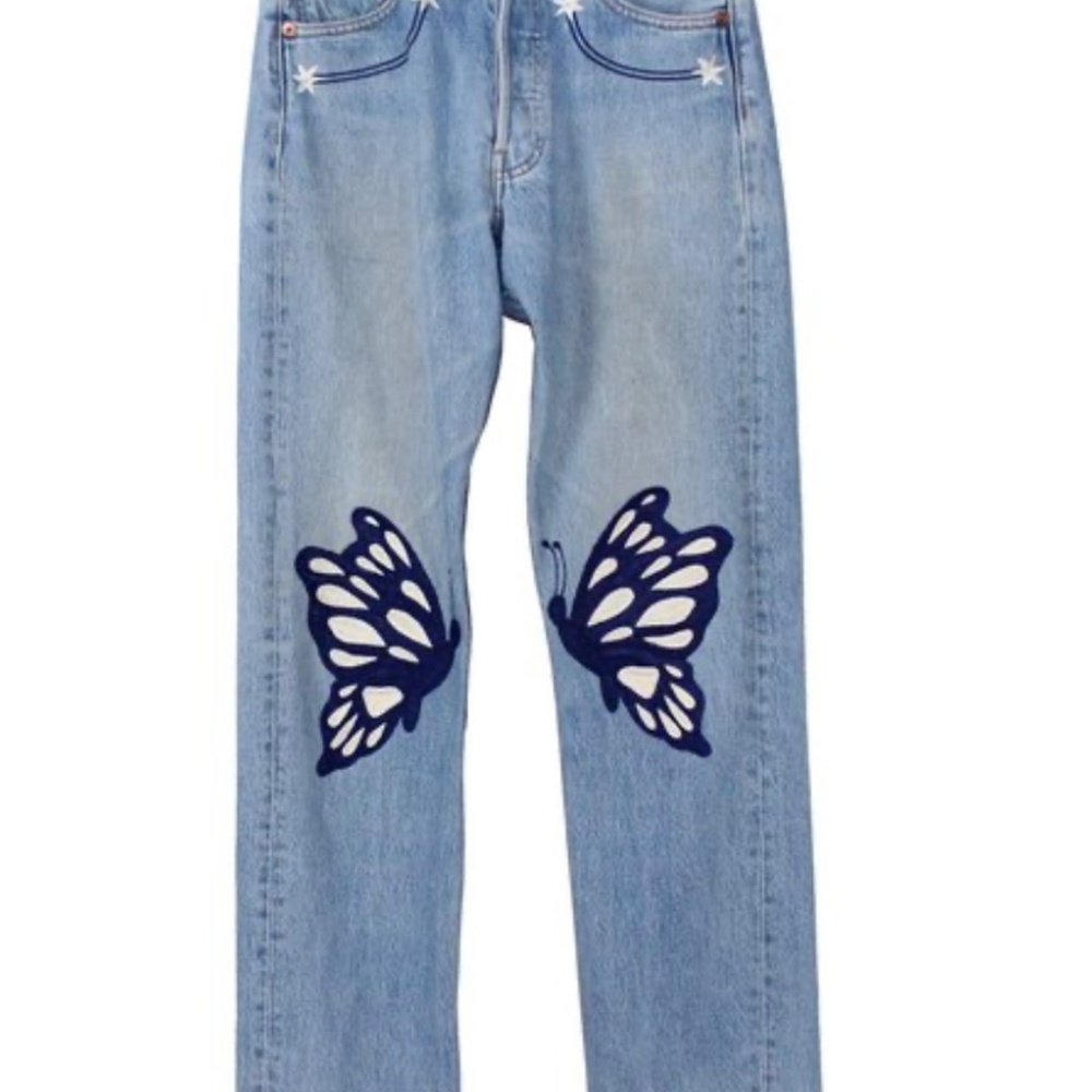 Bliss and mischief vintage embroidered denim size 0